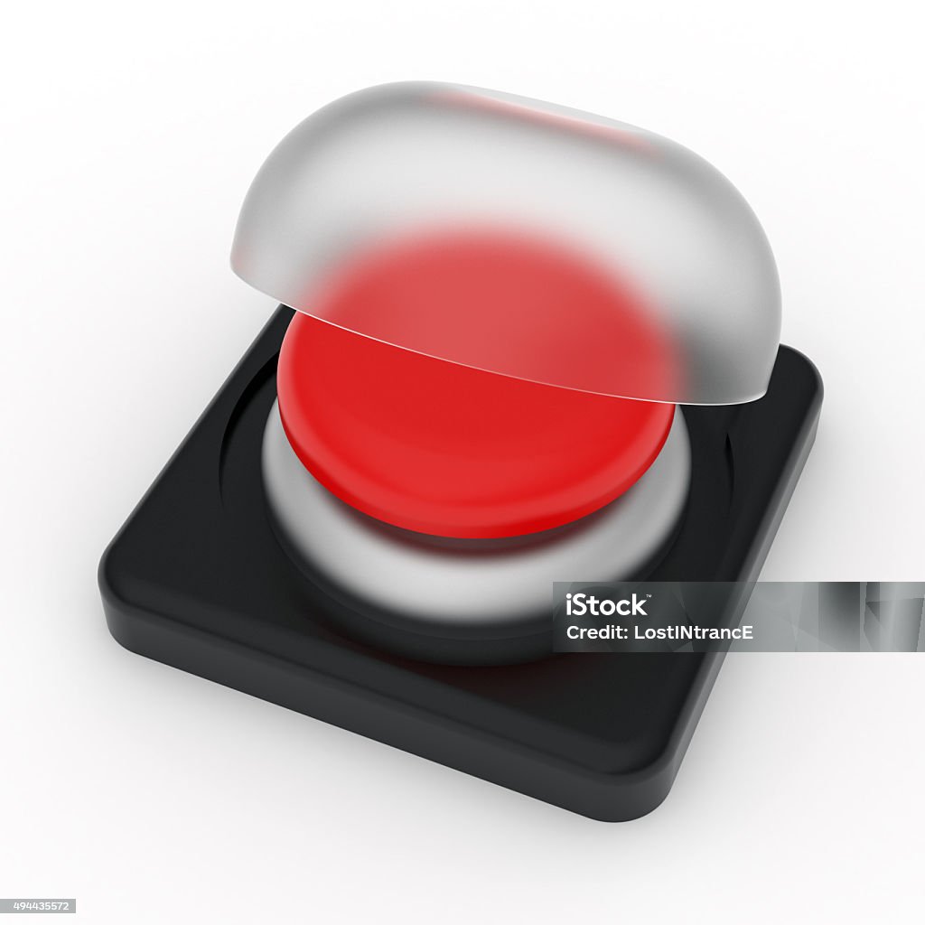 Red Button With Cover Photo Download Image Now - Alarm, Beginnings, Colors iStock