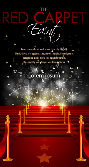 Red Carpet Background with Copy Space