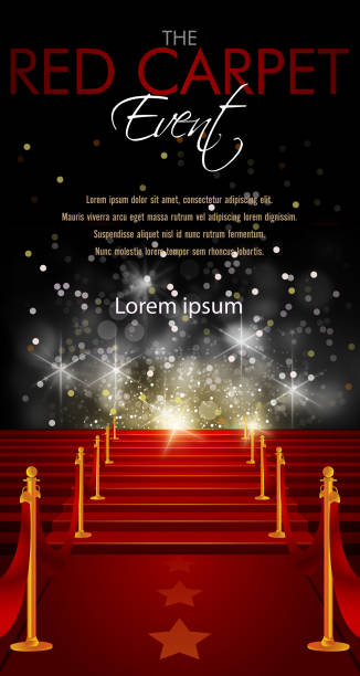 Red Carpet Background with Copy Space Red Carpet Background with Copy Space. Each element in a separate layers. Very easy to edit vector EPS10 file. It has transparency layers with blend effects. red carpet stock illustrations