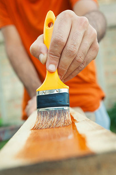 istock Painting a wooden board 494437250