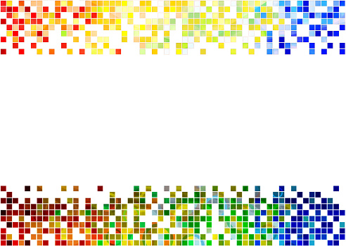 Colorful pixels design isolated on white