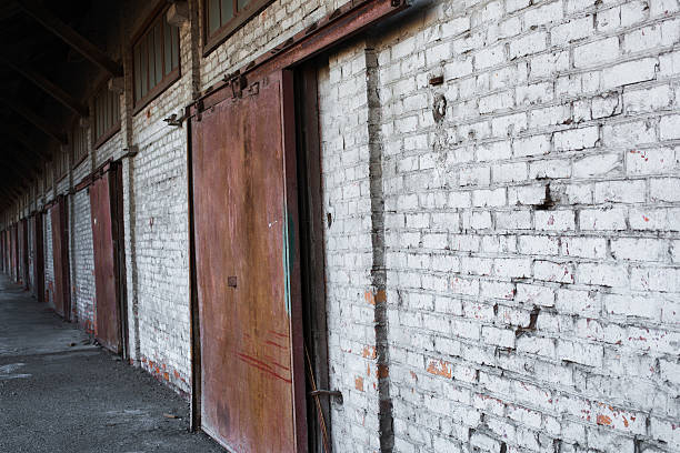 istock Multi-Door Garage in Industrial Area 494437692