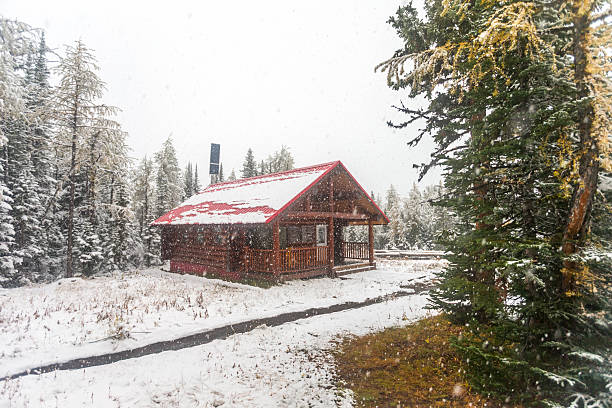 istock Cabin and Snow at Mount Assiniboine Provincial Park, Canada. 494438358