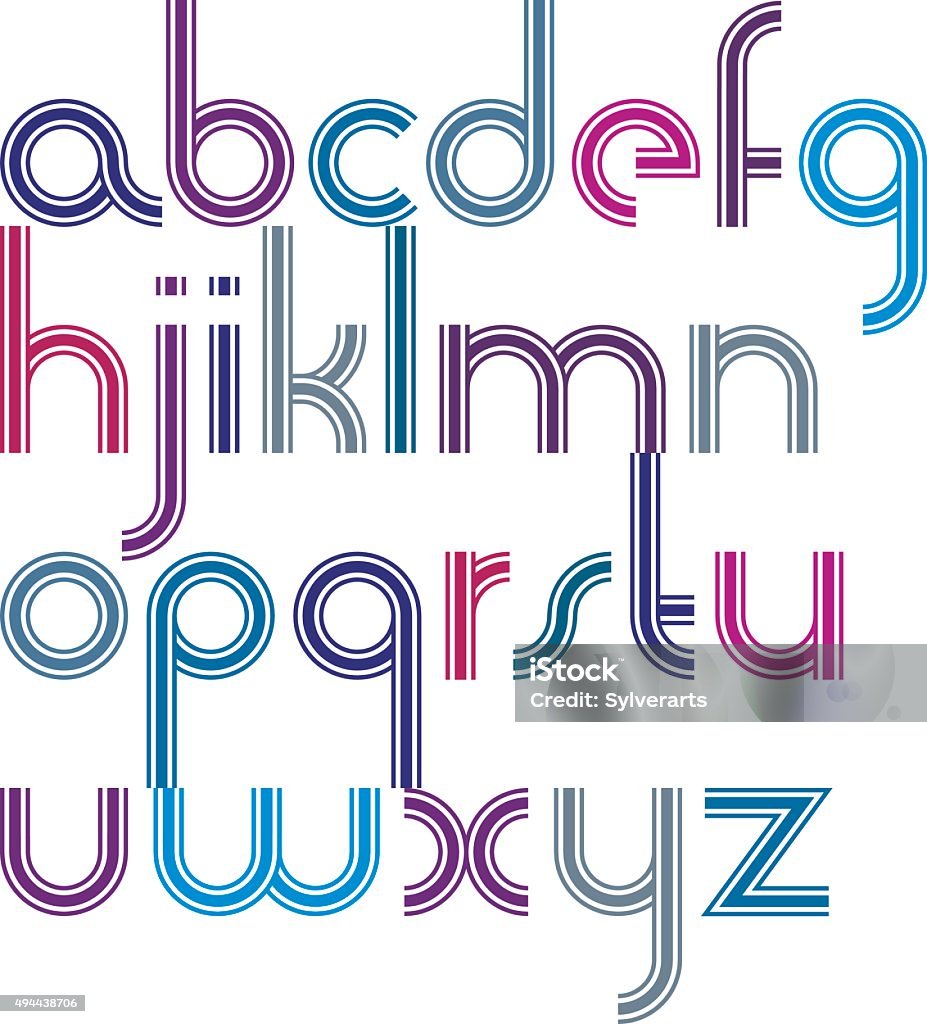Parallel Letter L Rounded Bold Parallel Cartoon Lowercase Letters Colorful Stock ...