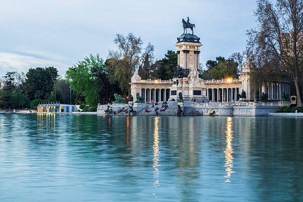 istock lake's view in retiro central park in madrid 494440890