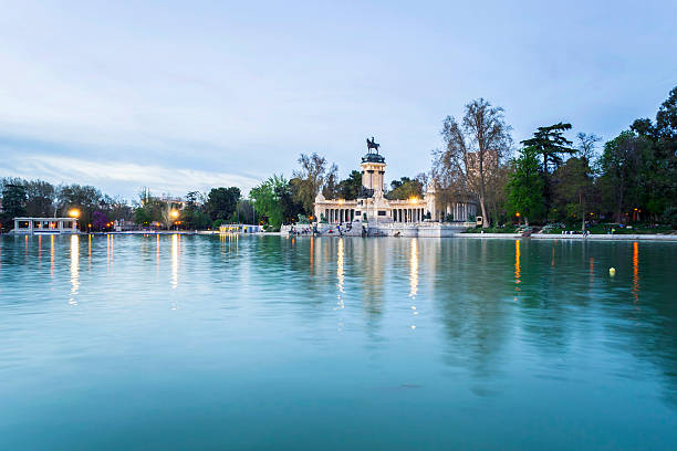 istock lake's view in retiro central park in madrid 494441108