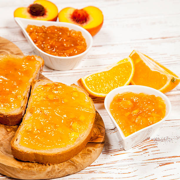 istock Slices of bread with jam 494442316