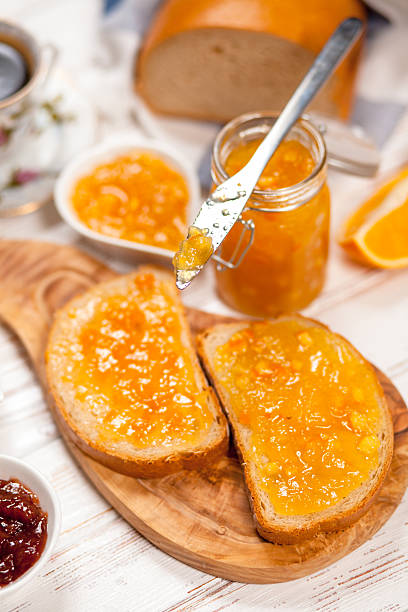 istock Slices of bread with jam 494442436