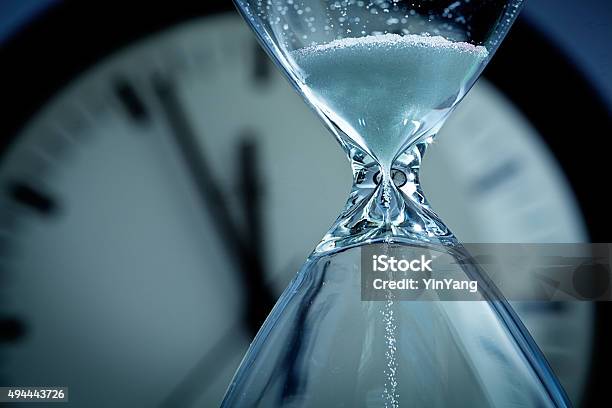 Hourglass Sands Of Time Deadline Stock Photo - Download Image Now - Hourglass, Time, Urgency