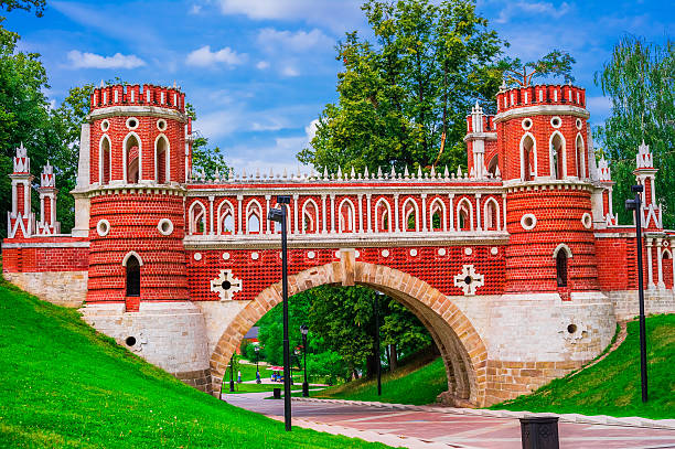 istock Beautiful ancient bridge in Tsaritsyno, Moscow 494444202