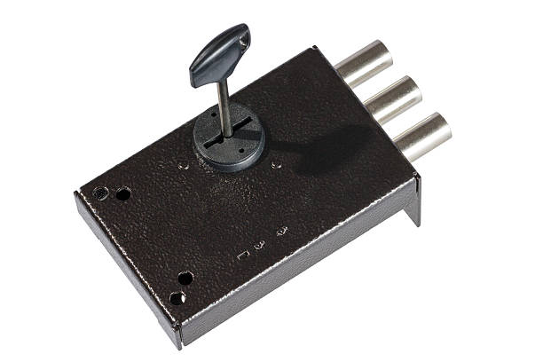 istock The door lock with keys 494446060