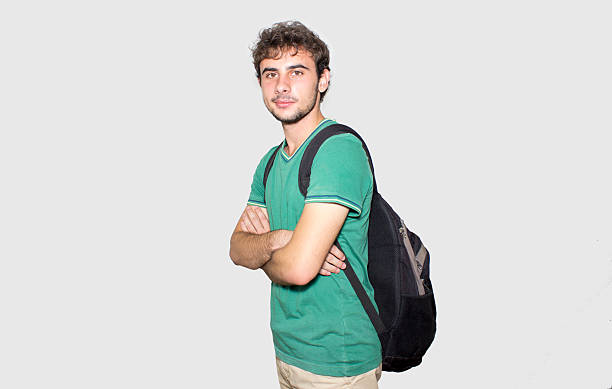 istock Portrait of a young university student with backpack 494446278