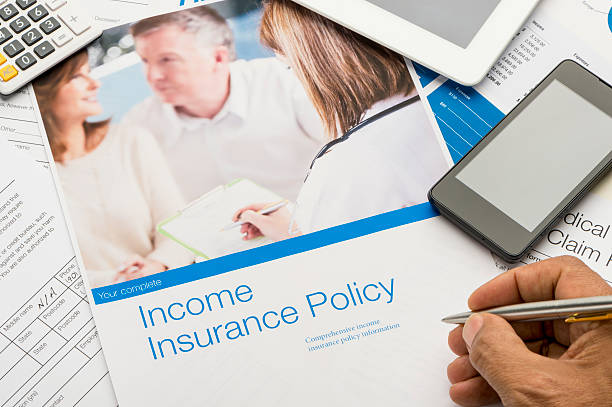 istock Income insurance policy brochure 494448282