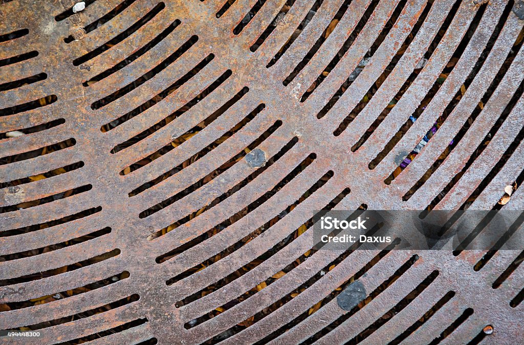 Iron Grating Iron Grating around a tree in a side walk - closeup - Stock Imiage 2015 Stock Photo