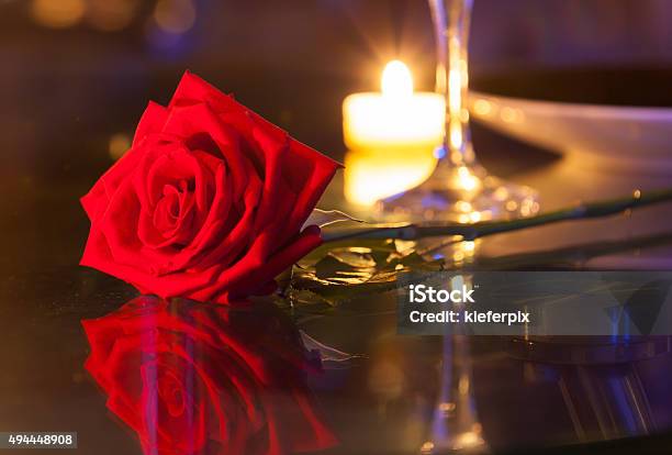 Romantic Date Setting Stock Photo - Download Image Now - 2015, Alcohol - Drink, Anniversary