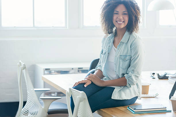 istock Young business woman in studio. 494450350