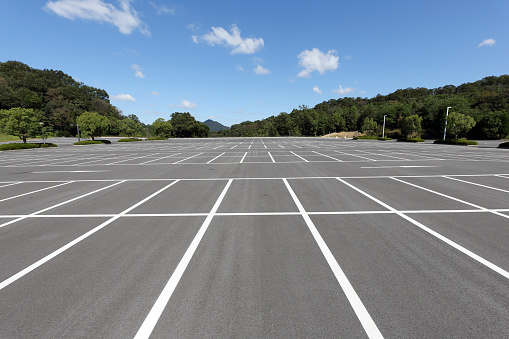Empty car parking lot