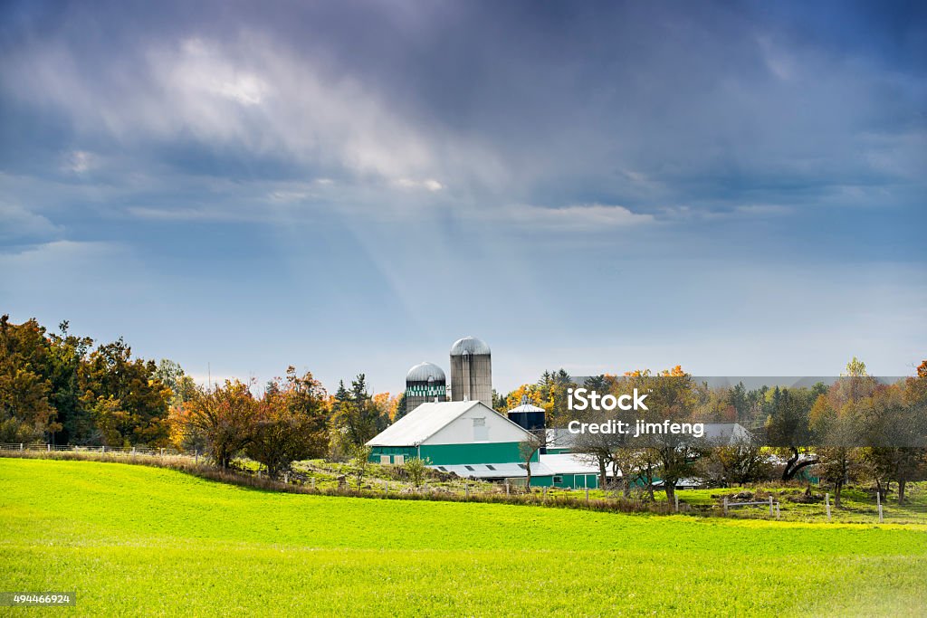 Farm in Autumn Ontario - Canada Stock Photo