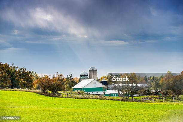 Farm In Autumn Stock Photo - Download Image Now - Ontario - Canada, Farm, Milton - Ontario