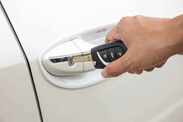 istock Closeup of a woman's hand inserting a key 494467612