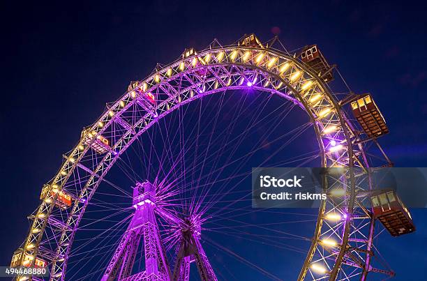 Ferris Wheel Vienna Ferris Wheel Stock Photo - Download Image Now - Vienna - Austria, Night, Ferris Wheel