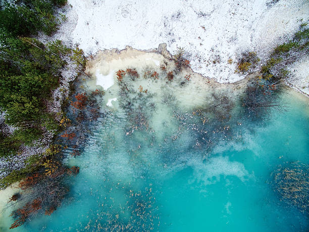 istock Winter bay of lake 494472756