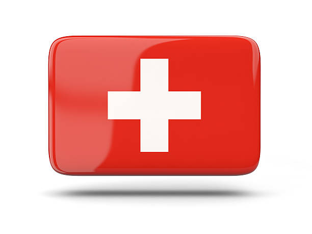 istock Square icon with flag of switzerland 494474074