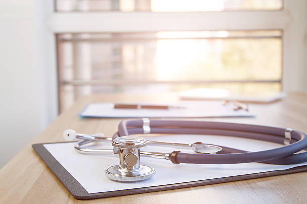 istock Close-up of stethoscope and folder 494475050