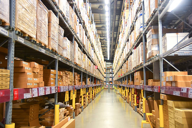 istock Blurred Background Image of Shelf in Warehouse or Storehouse 494476314
