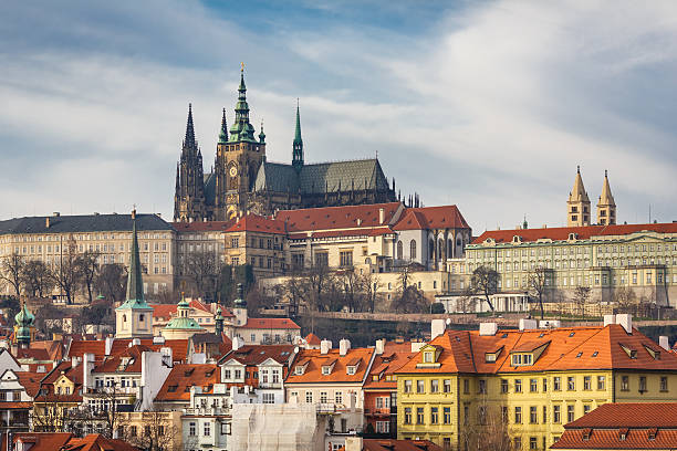 cathedral of st. vitus in prague - st vitus katedrali stok fotoğraflar ve resimler