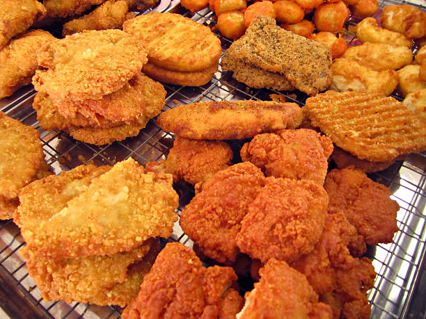fried food corner of the supermarket