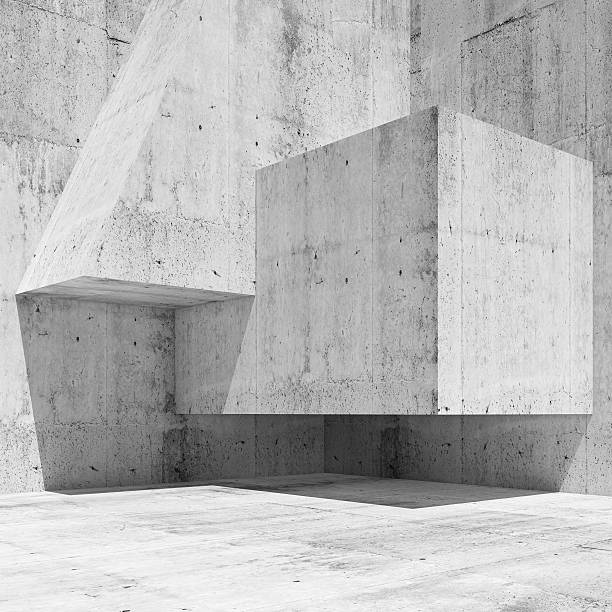 istock Abstract white concrete interior fragment 3 d 494478168