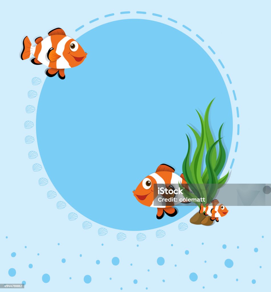 Border Design Clownfish Stock Illustration - Download Image Now - 2015,  Animal, Animal Wildlife - iStock