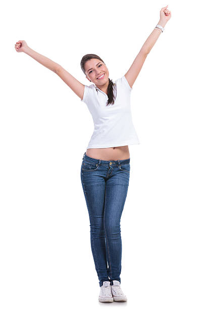istock casual woman making Y with hands 494479651