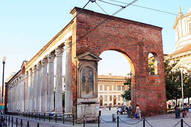 San lorenzo columns, Milan View of San lorenzo columns in Milan lawrence kansas stock pictures, royalty-free photos & images