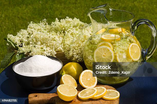 Elderflower Drink Stock Photo - Download Image Now - Citrus Fruit, Close-up, Cocktail