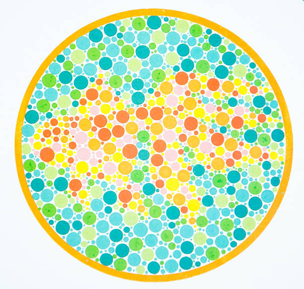 Color blind test -goldfish stock photo