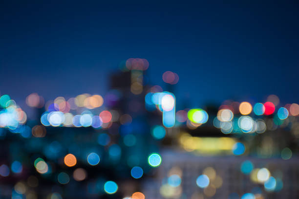 istock Urban city night light blur bokeh , defocused background. 494482961