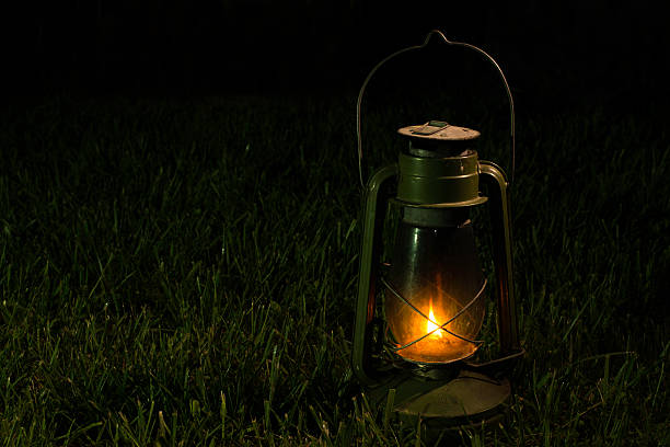 istock Vintage lantern in the night. 494485517