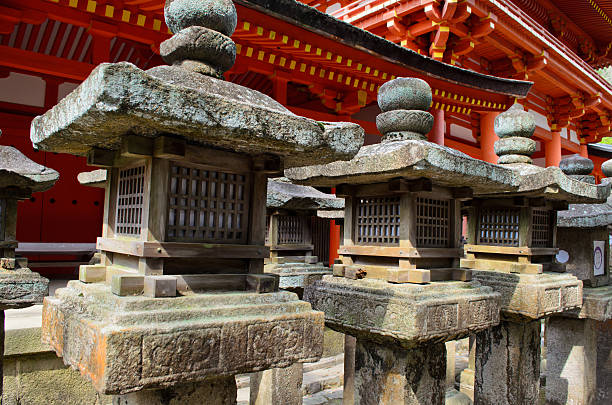 istock Stone lanterns in Nara, Japan 494486031