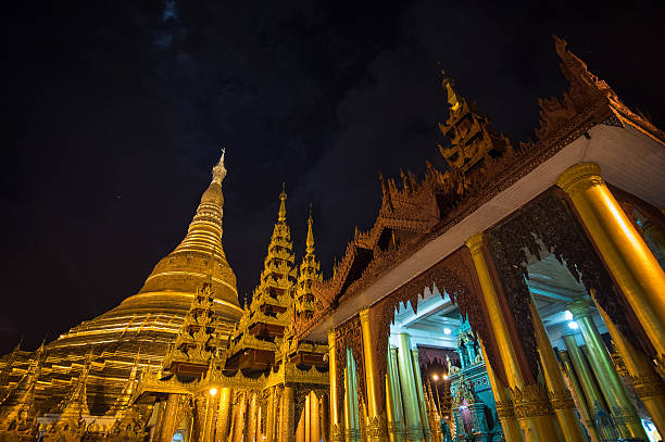 istock Shwedagon Pagoda in the night ,Yangon ,Myanmar 494496384