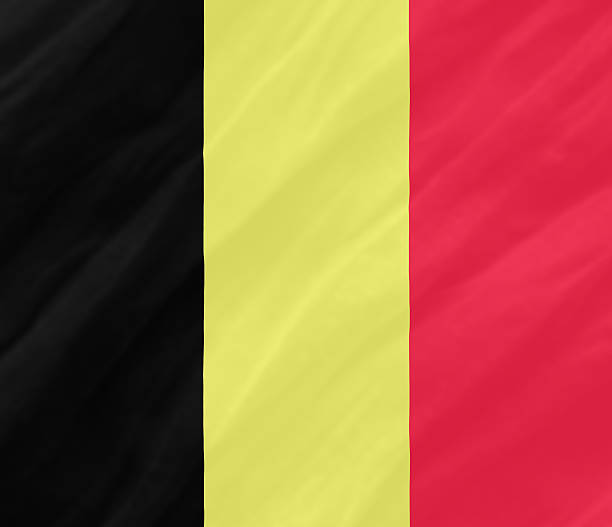 Belgian flag made of spheres On White Background