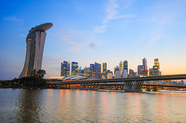 istock Panoramic View of Singapore at Dusk 494497308