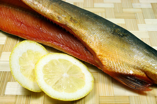 istock Balyk of a humpback salmon with a lemon 494498748