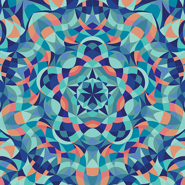 kalejdoskop kolorowym, geometrycznym wzorem. tło abstrakcyjne. ilustracja wektorowa - kalejdoskop stock illustrations