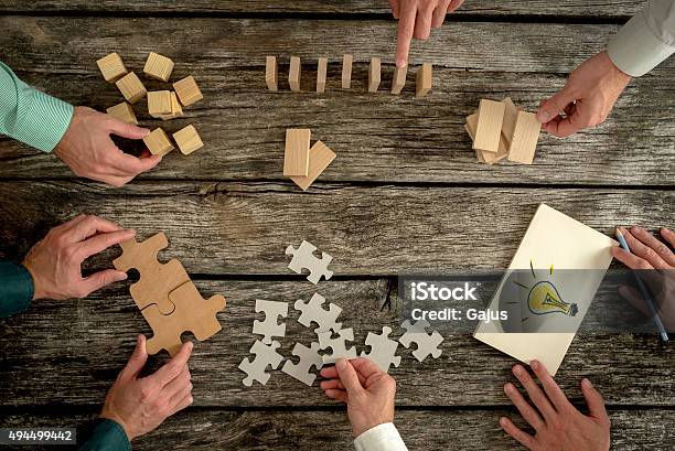 Concept Of Teamwork Strategy Vision Or Education Stock Photo - Download Image Now - Challenge, Contemplation, Education