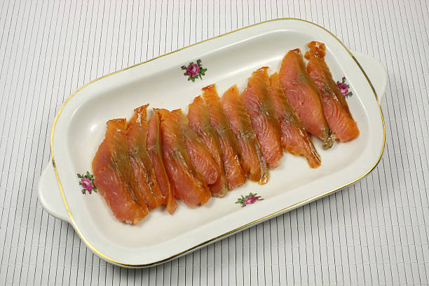istock Slices of a smoked humpback salmon 494500238