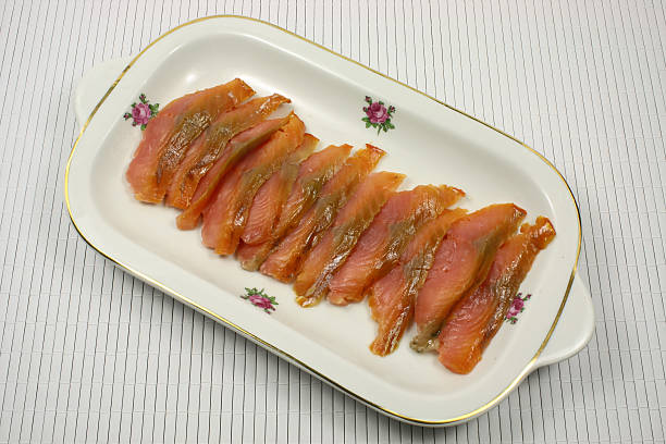 istock Slices of a smoked humpback salmon 494500268
