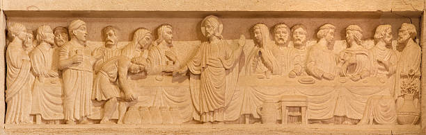 istock Jerusalem - The Marriage at Cana stone relief 494502160