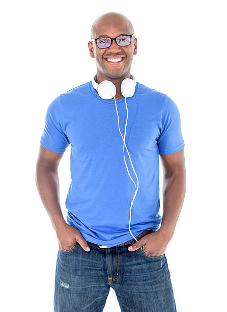 Happy casual African American man
